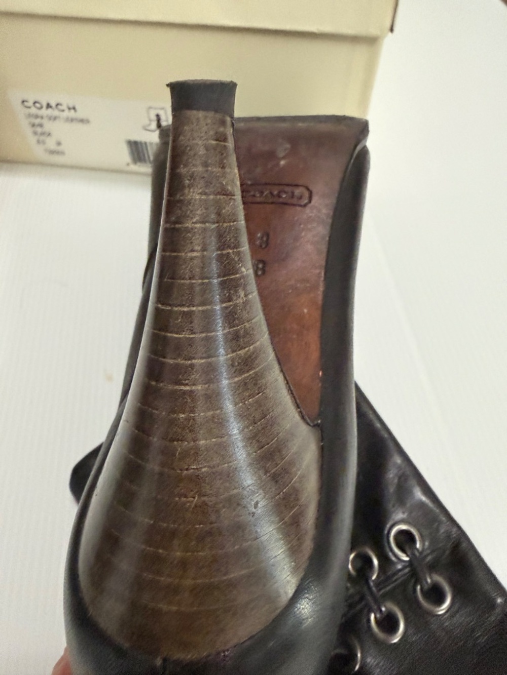 Coach "Legra" Soft Leather Tassel Boots - Size 8 - OG Box Included - Picture 4 of 12